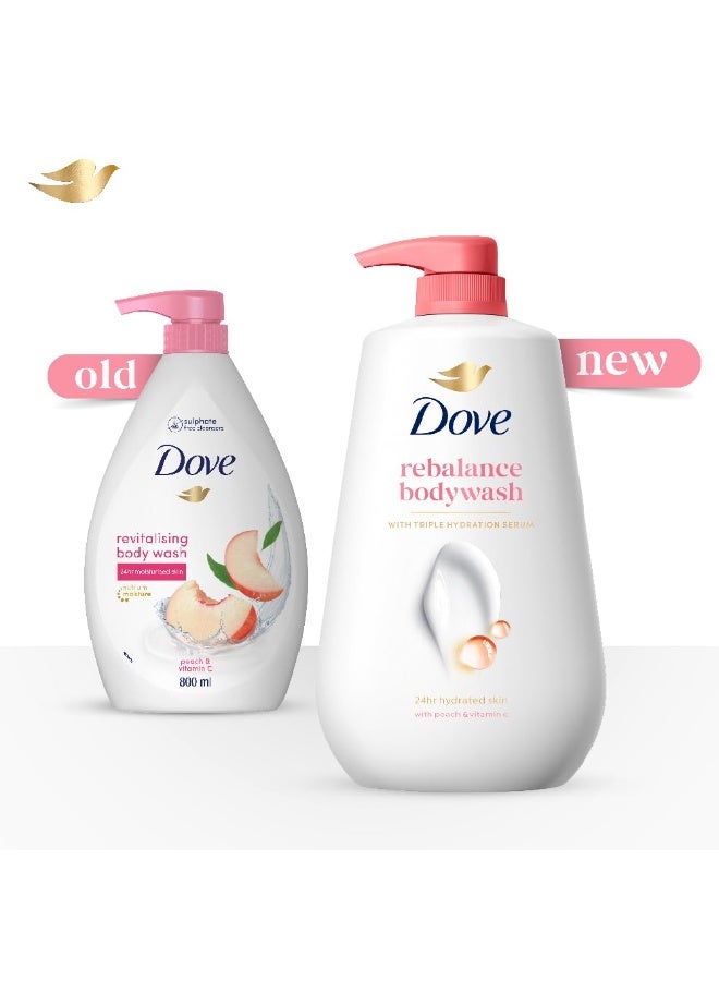 Dove Rebalance Bodywash with Triple Hydration Serum, 825ml - Image 4